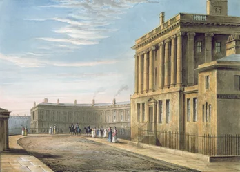 El Royal Crescent, Bath 1820